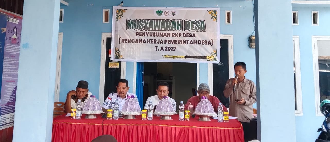 Serap Aspirasi Warga, BPD Desa Tellumpoccoe Gelar Musdes Penyusunan RKPDesa TA 2027
